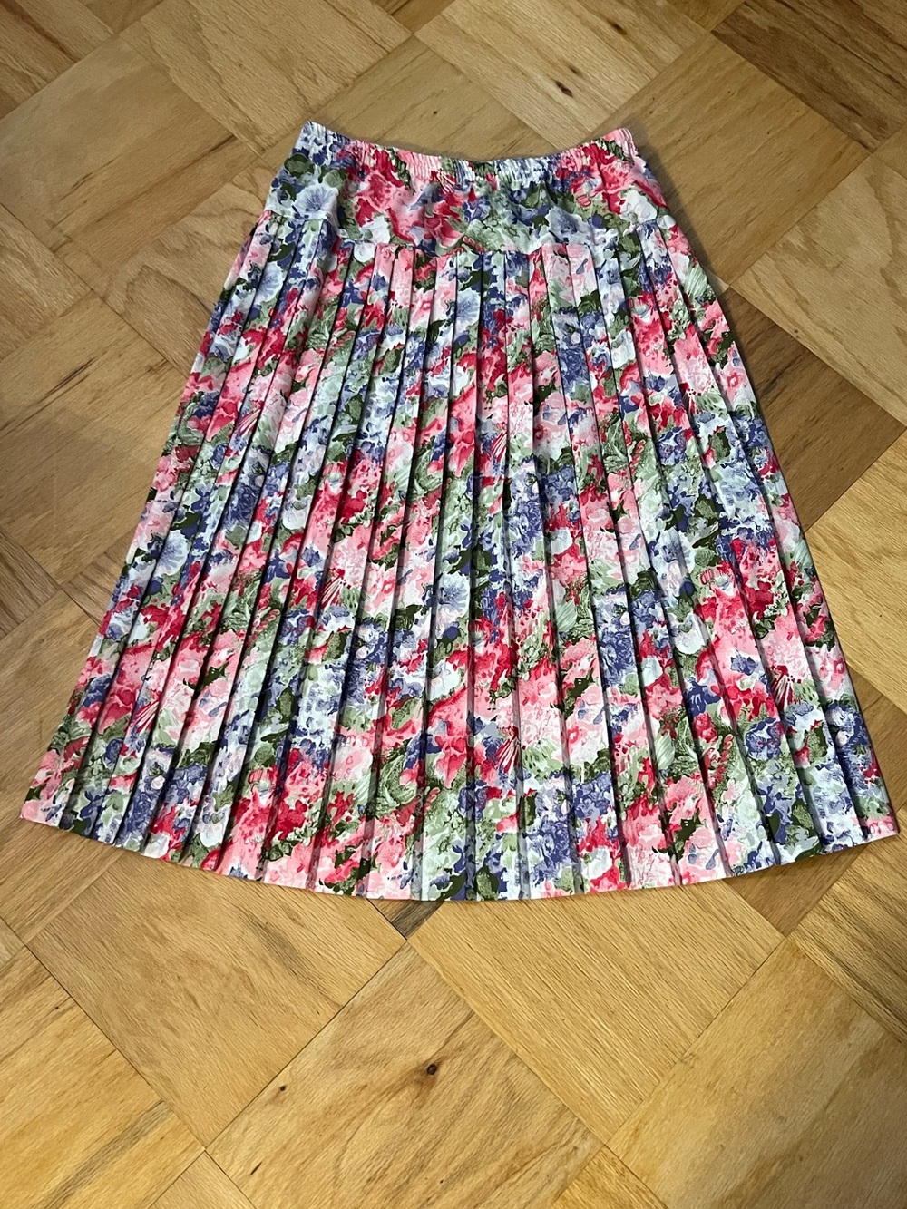 Vintage D’Allaird’s Floral Pleated Midi Skirt Cottagecore